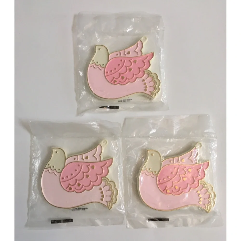 Lot Of 5 Hallmark 80s Valentine Kermit The Frog Be Mine, Pink Dove Cookie Cutter